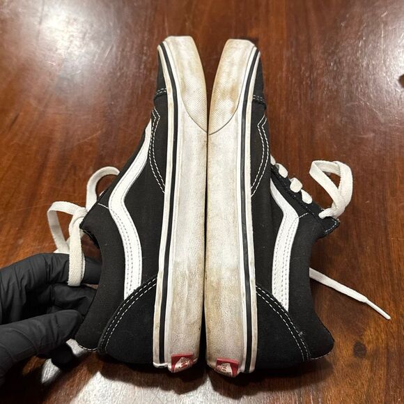 Vans Black Old Skool Suede and Canvas Lace Up Sneakers Women’s 7.5 Men’s 6 US - Picture 6 of 8